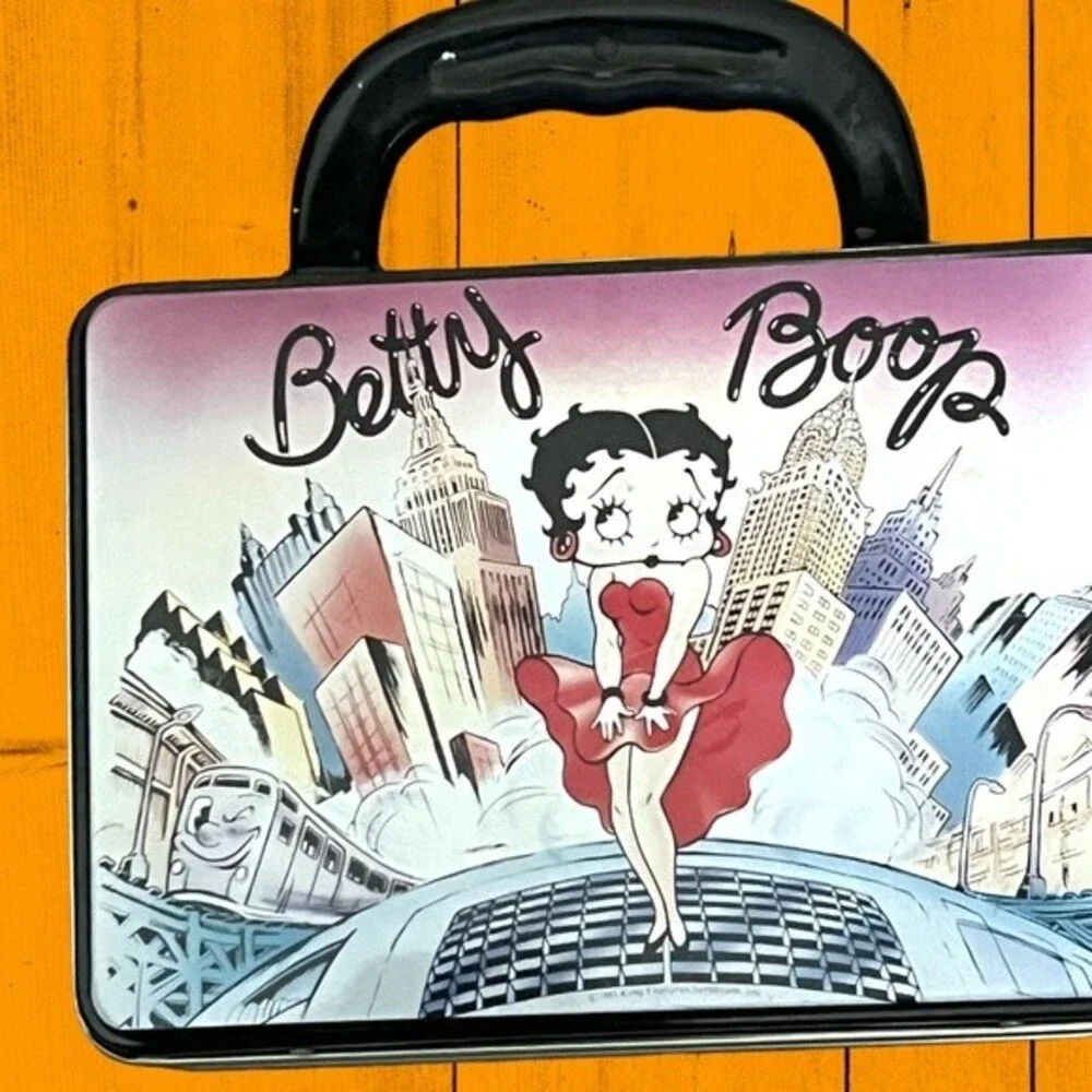 Retro Vintage Style Betty Boop Tin Lunch Box. Super adorable and collectible.